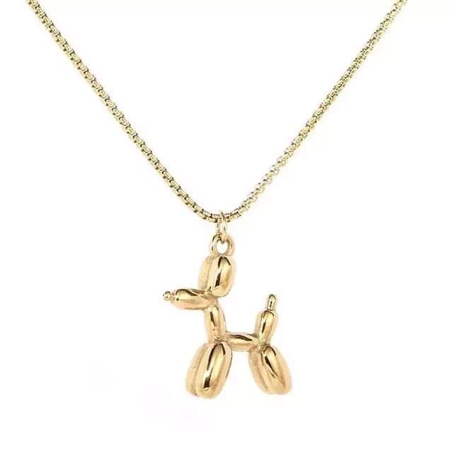 Collar de perrito dorado