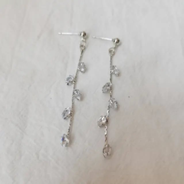 Aretes de hojitas plateadas