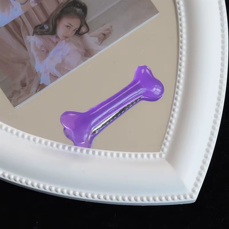 Ganchos de huesito lila