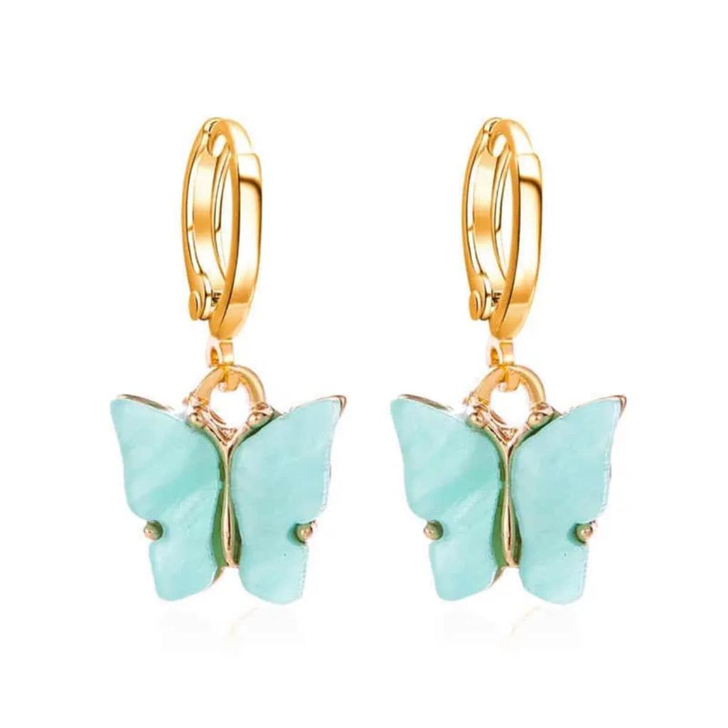 Aretes de mariposa celeste