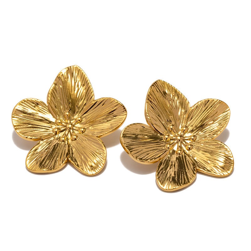 Aretes de flor dorada