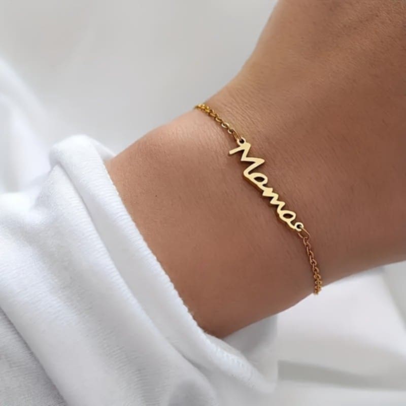 Pulsera mamá dorada