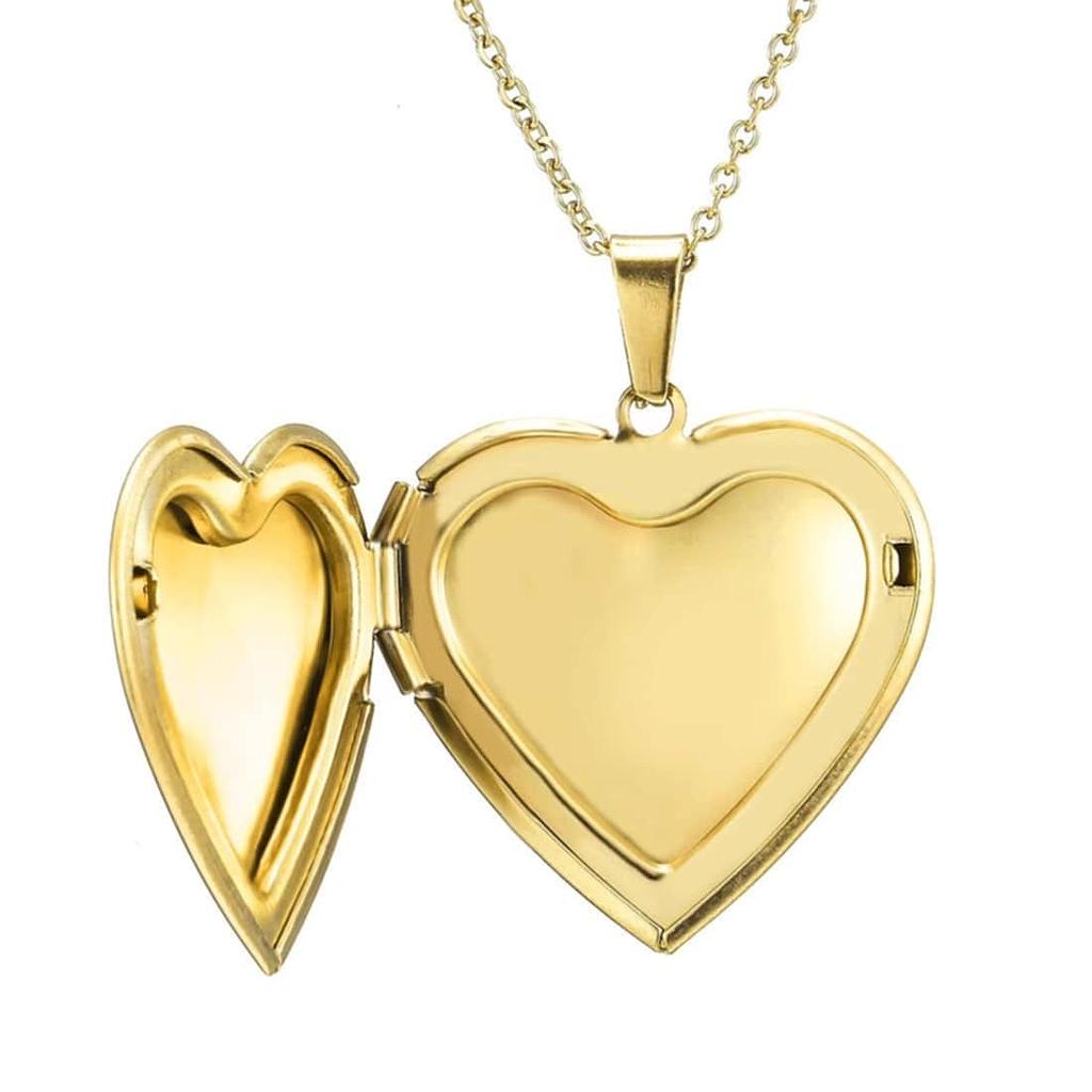 Relicario de corazón dorado