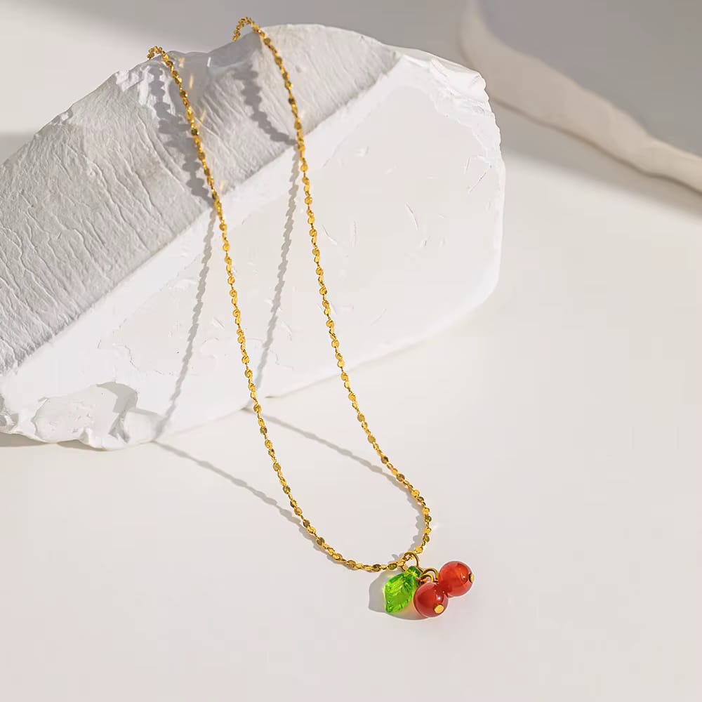 Collar dorado cherry